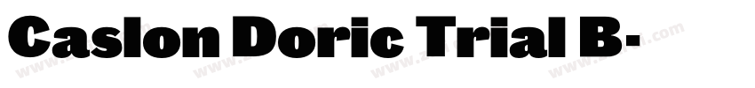 Caslon Doric Trial B字体转换